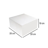 100 Pieces White Cake Box 20 x 20 cm - hotpack.bh