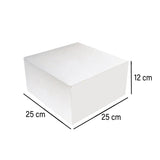 100 Pieces White Cake Box 25 x 25 cm