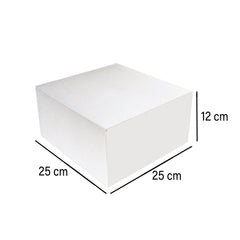 100 Pieces White Cake Box 25 x 25 cm - hotpack.bh