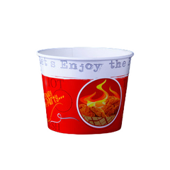 100 Pieces Paper Chicken Bucket With Lid - Small, 85 Oz - hotpack.bh