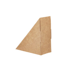 Kraft Sandwich Wedge Box, 125*65*120 mm | 500 Pieces - Hotpack Bahrain