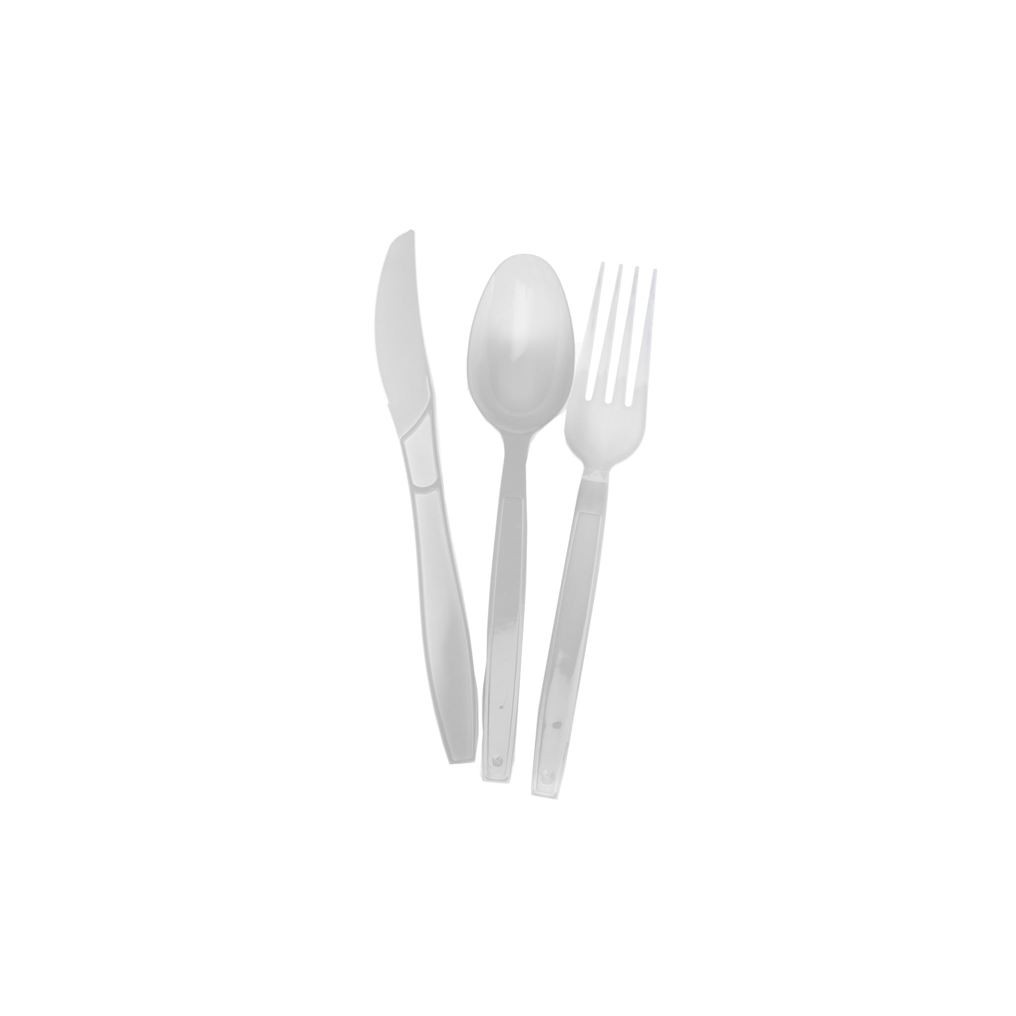 Heavy Duty Cutlery Set, White (Spoon/Fork/Knife/ Napkin)-6 Gram Each 250 Sets