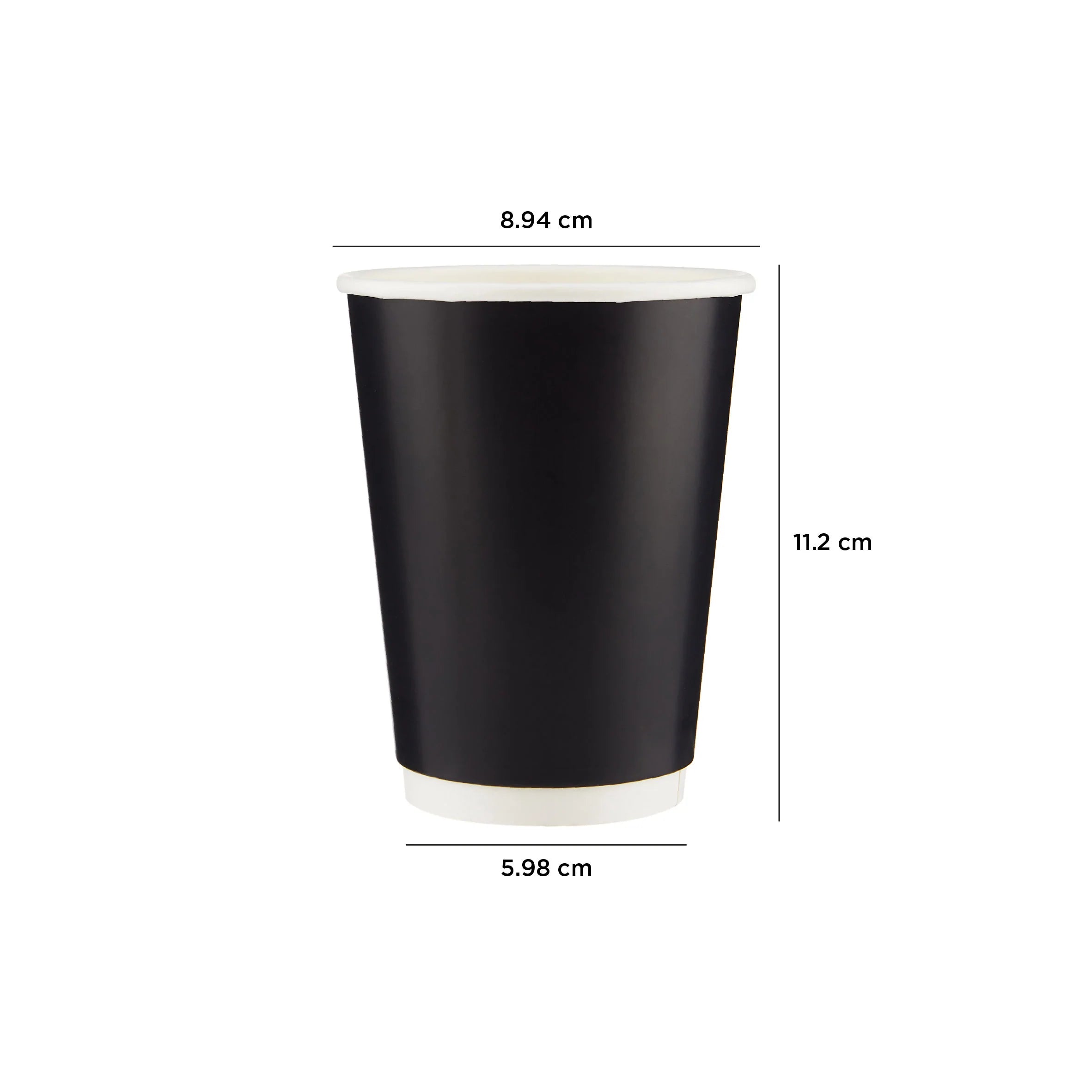 12 Oz Black Double Wall Paper Cups
