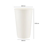 16 Oz White Double Wall Paper Cups/ 500 Pieces - Hotpack