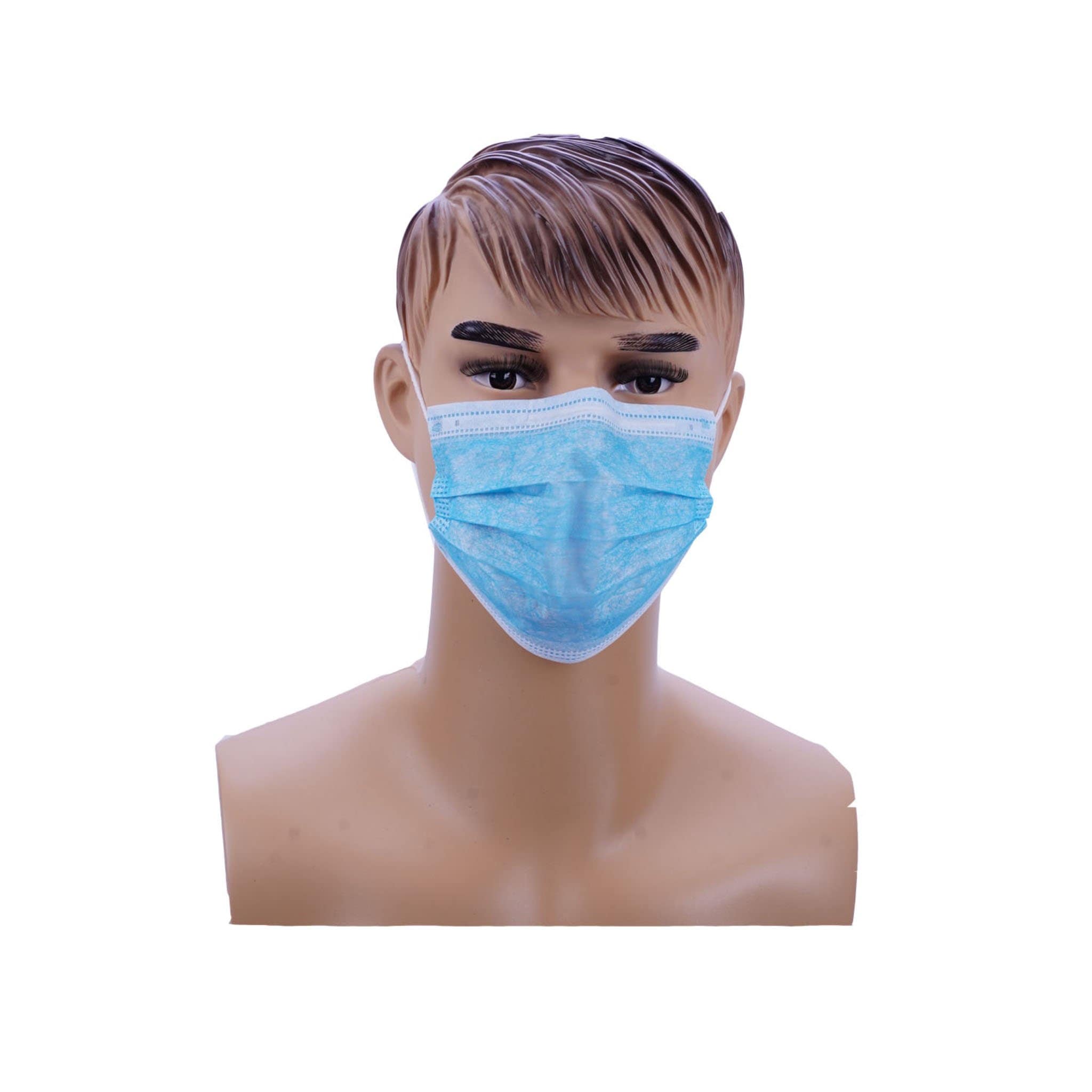 500 Pieces 3 Ply Blue Face Mask With Ear Loop