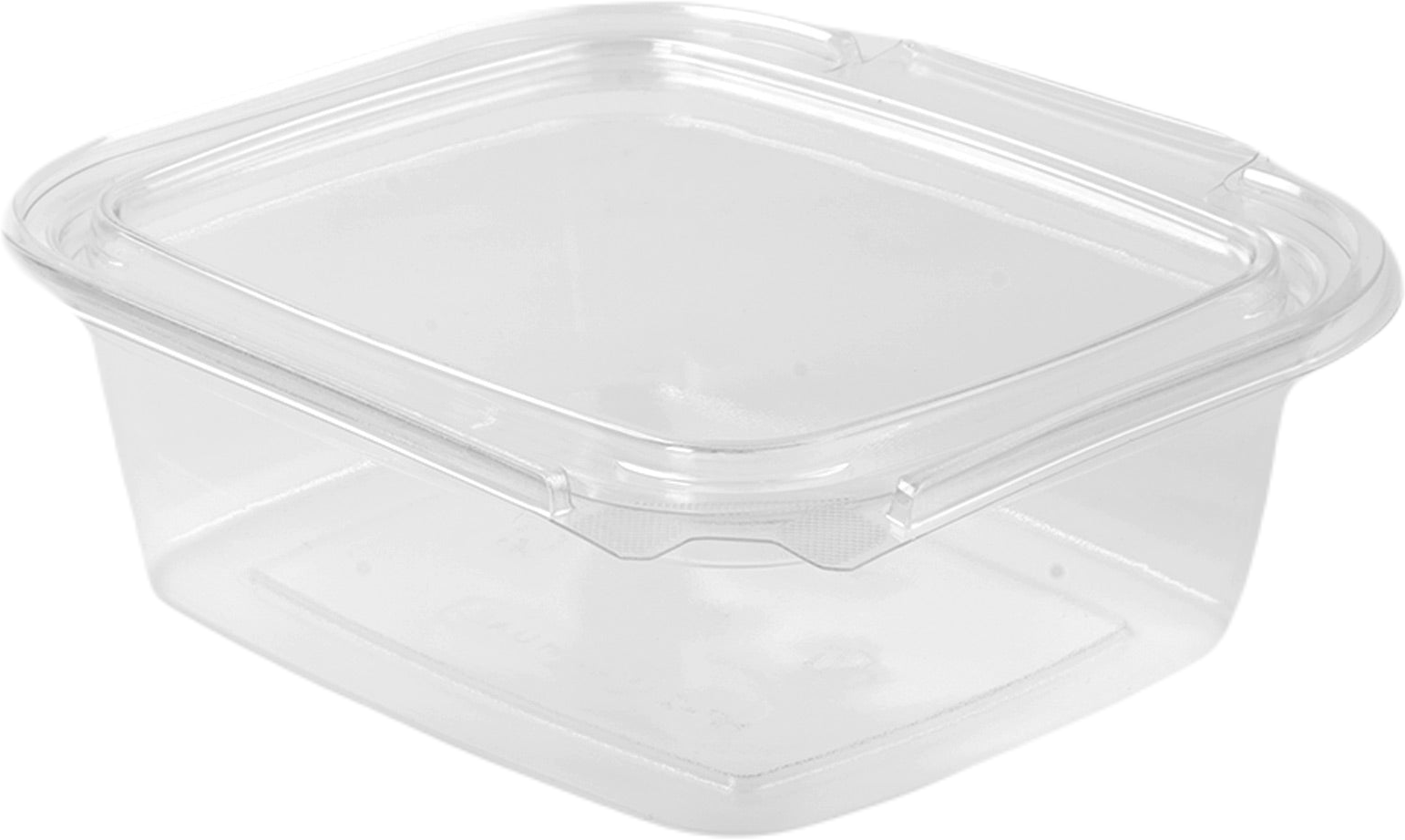 24 Oz, Hinged Square Deli Clear PET Container | 200 Pieces - Hotpack Bahrain