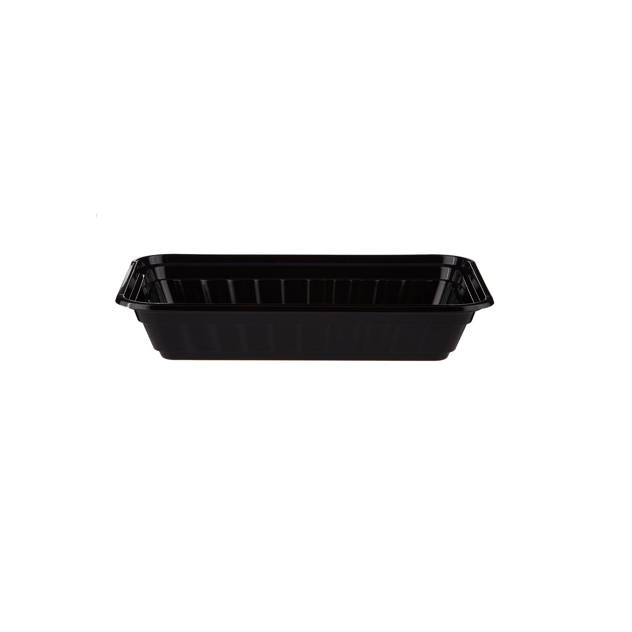 Black Base Rectangular Container 16 Oz  With Lid
