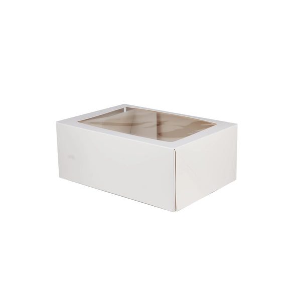 100 Pieces Cup Cake White Window Box