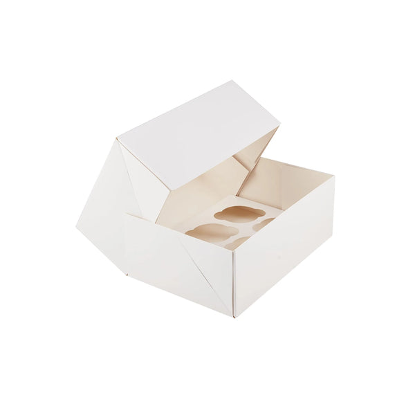 100 Pieces Cup Cake White Window Box