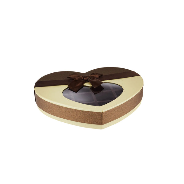 48 Pieces Gold Chocolate Gift Box Heart Shape 21 Division - 22*19*4 CM