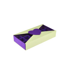 48 Pieces Rectangular Purple Chocolate Gift Box 18 Division - 240*125*45 mm