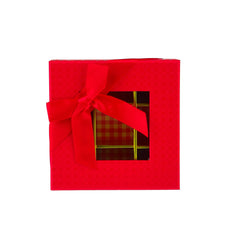 48 Pieces Square Red Chocolate Gift Box Shape 09 Division - 12*12*4 cm