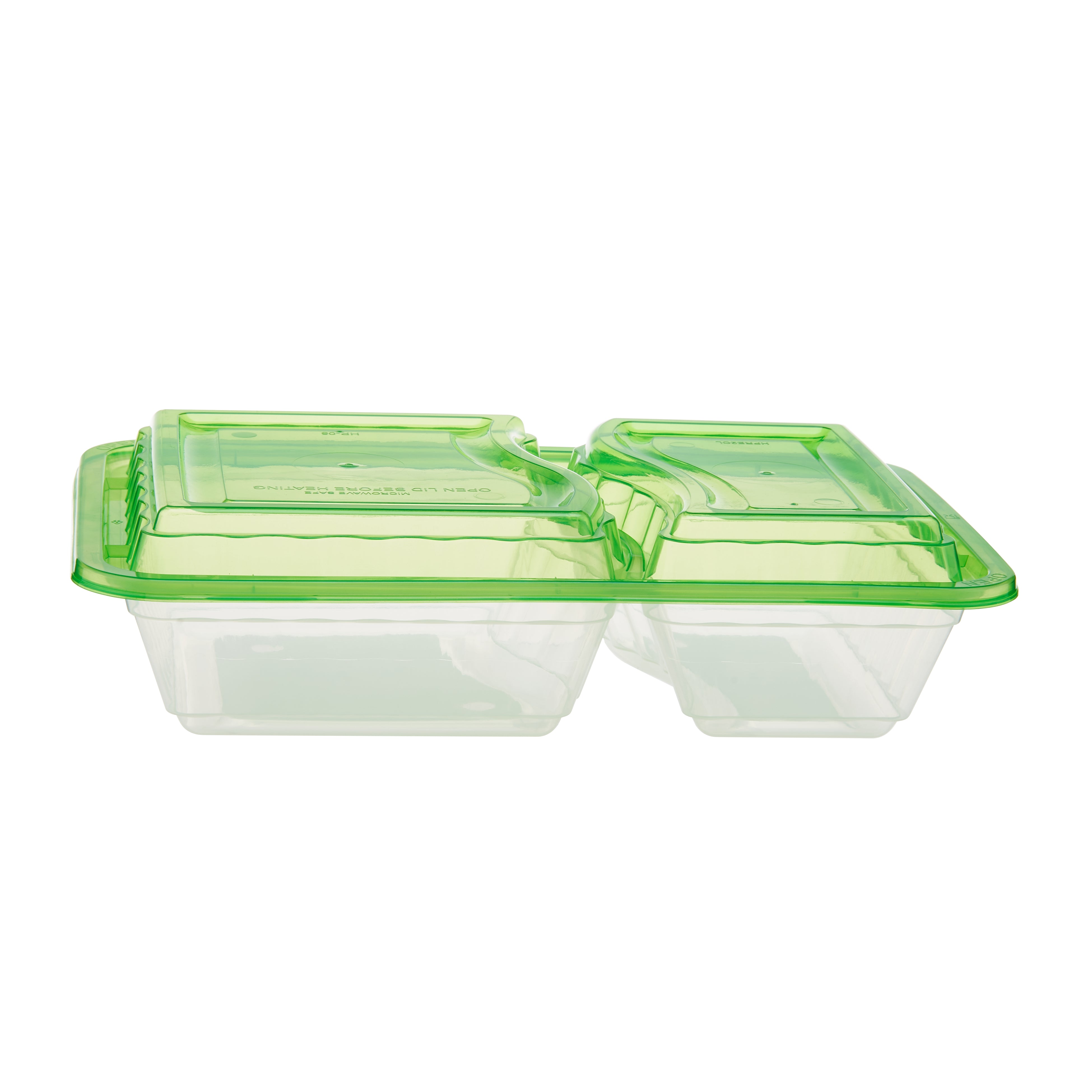 Compartment Clear Microwavable Container with Mixed Color Lid