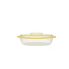 Round Ribbed Clear Container With Mixed Color Lid - hotpack.bh