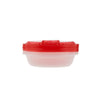 Round Ribbed Clear Container With Mixed Color Lid - hotpack.bh