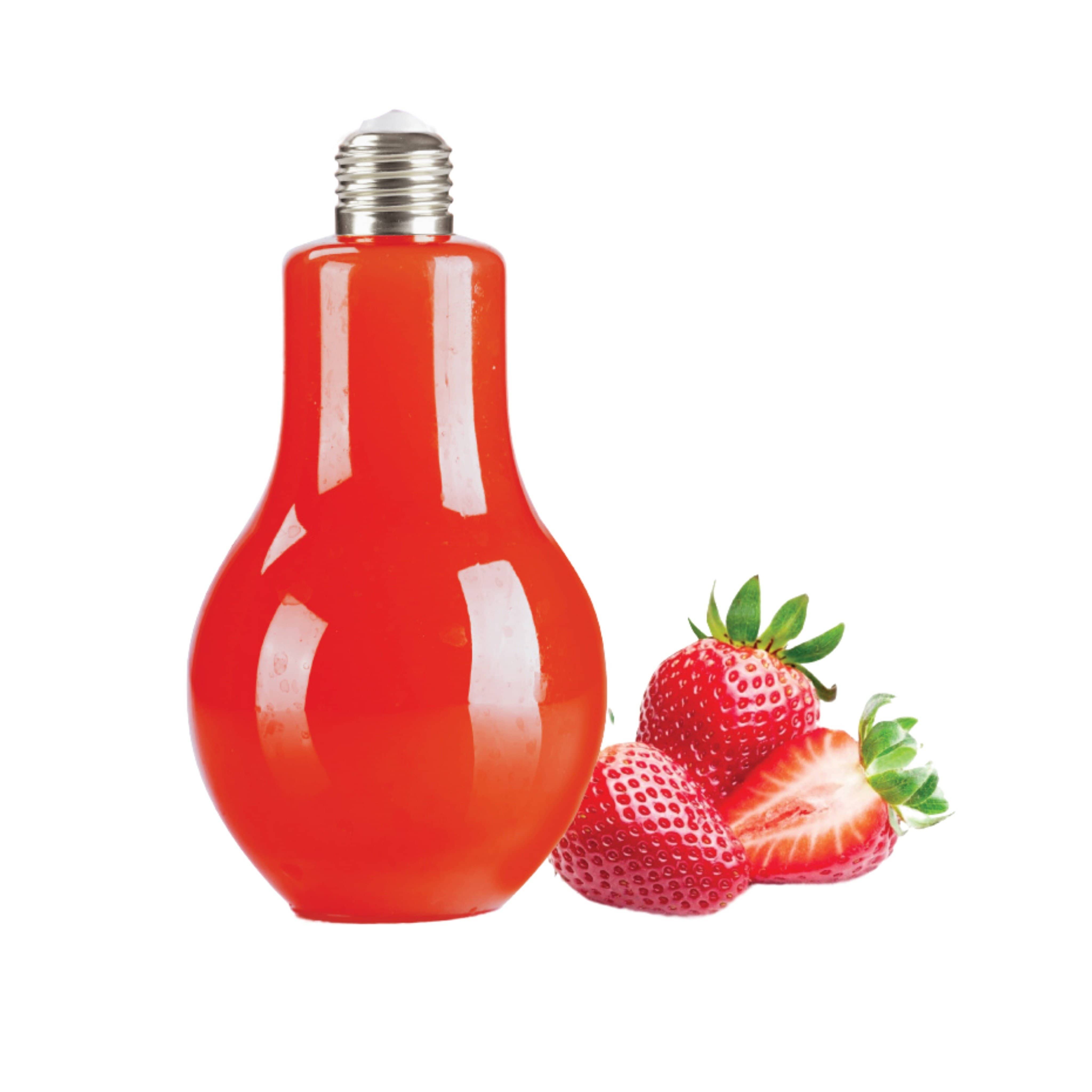 400 ml Bulb Shaped Plastic Juice Bottle With Silver Cap | 240 Pieces - Hotpack Bahrain