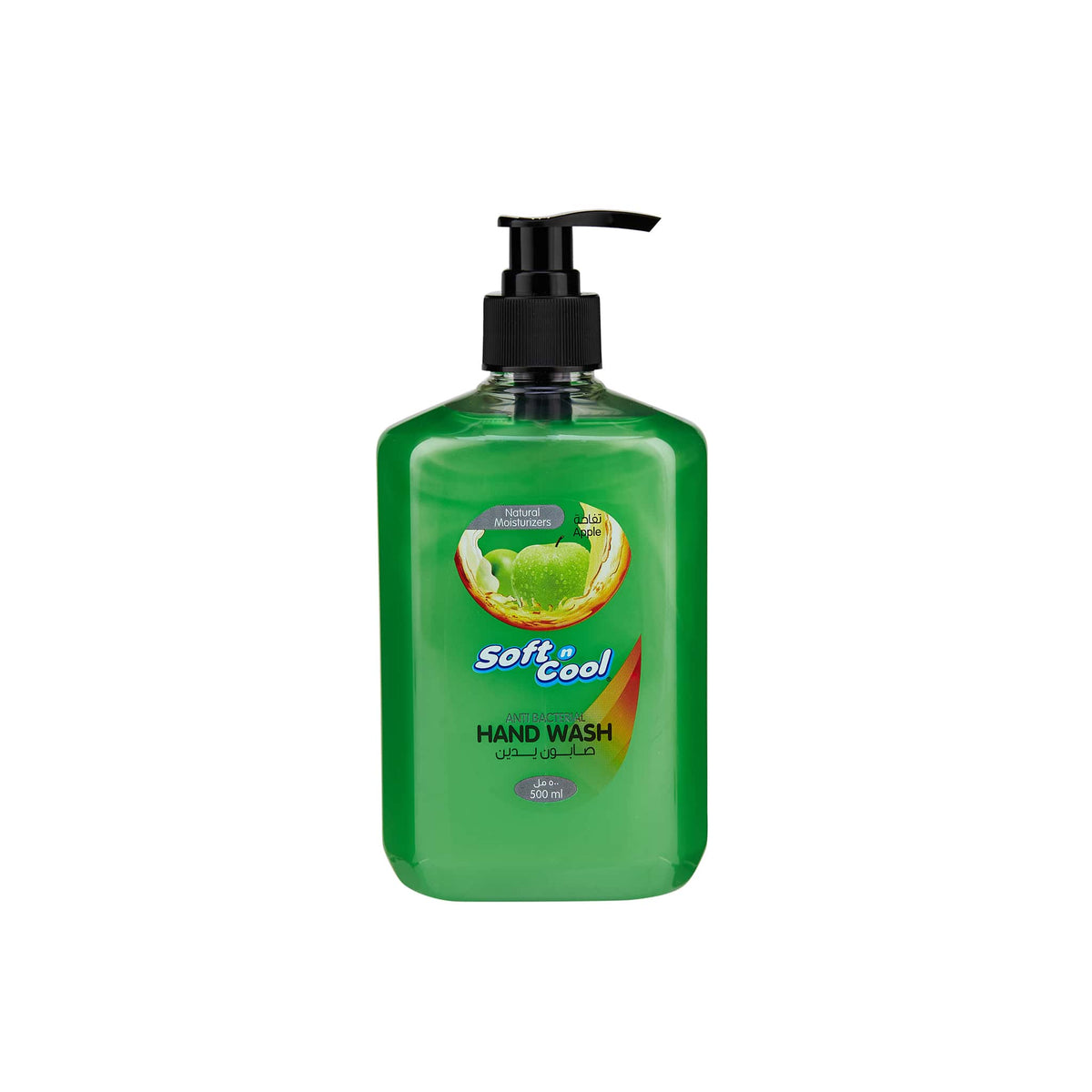 24 Pieces Soft N Cool Liquid Hand Wash Green Apple 500 ml