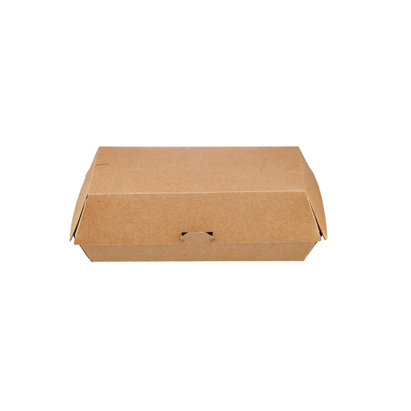 125 Pieces Kraft Double Flute Burger Box