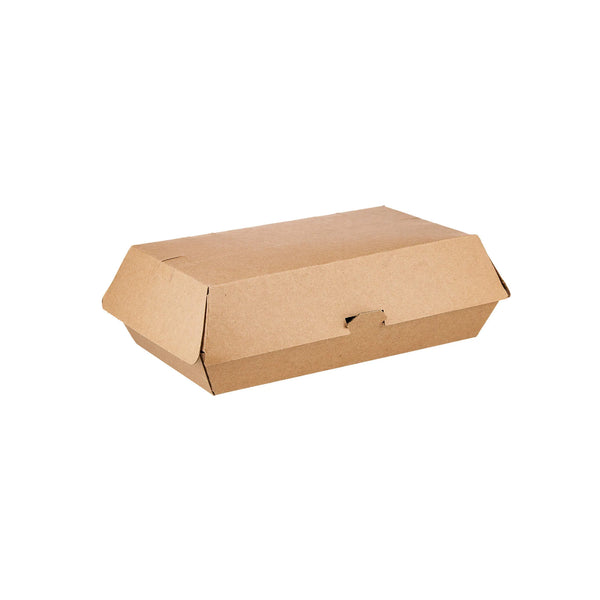 125 Pieces Kraft Double Flute Burger Box