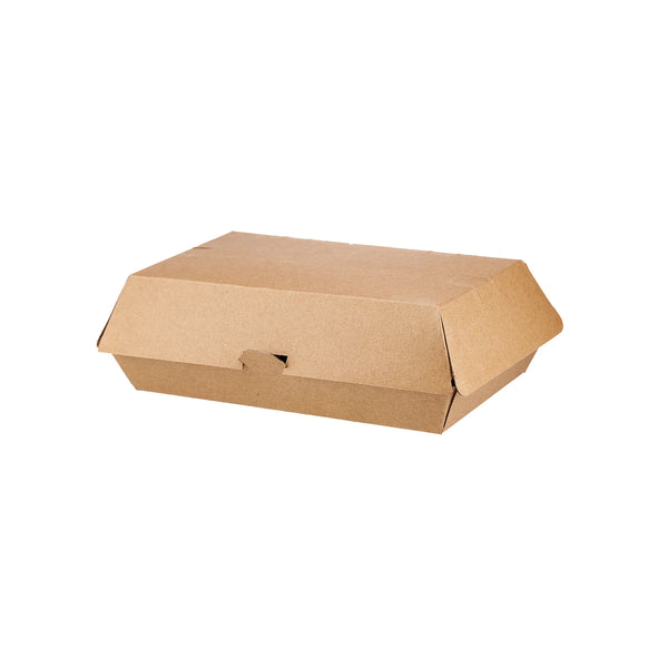 125 Pieces Kraft Double Flute Burger Box