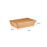 Kraft PE Lunch Box, 150*100*45 mm | 100 Pieces - Hotpack Bahrain