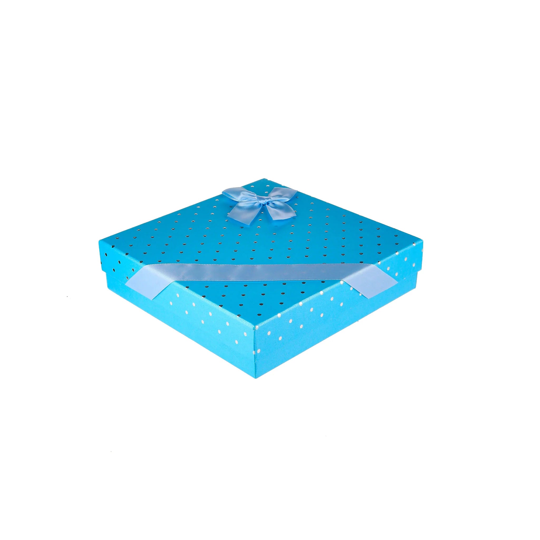 48 Pieces Light Blue Square Gift Box -20*20*5 cm