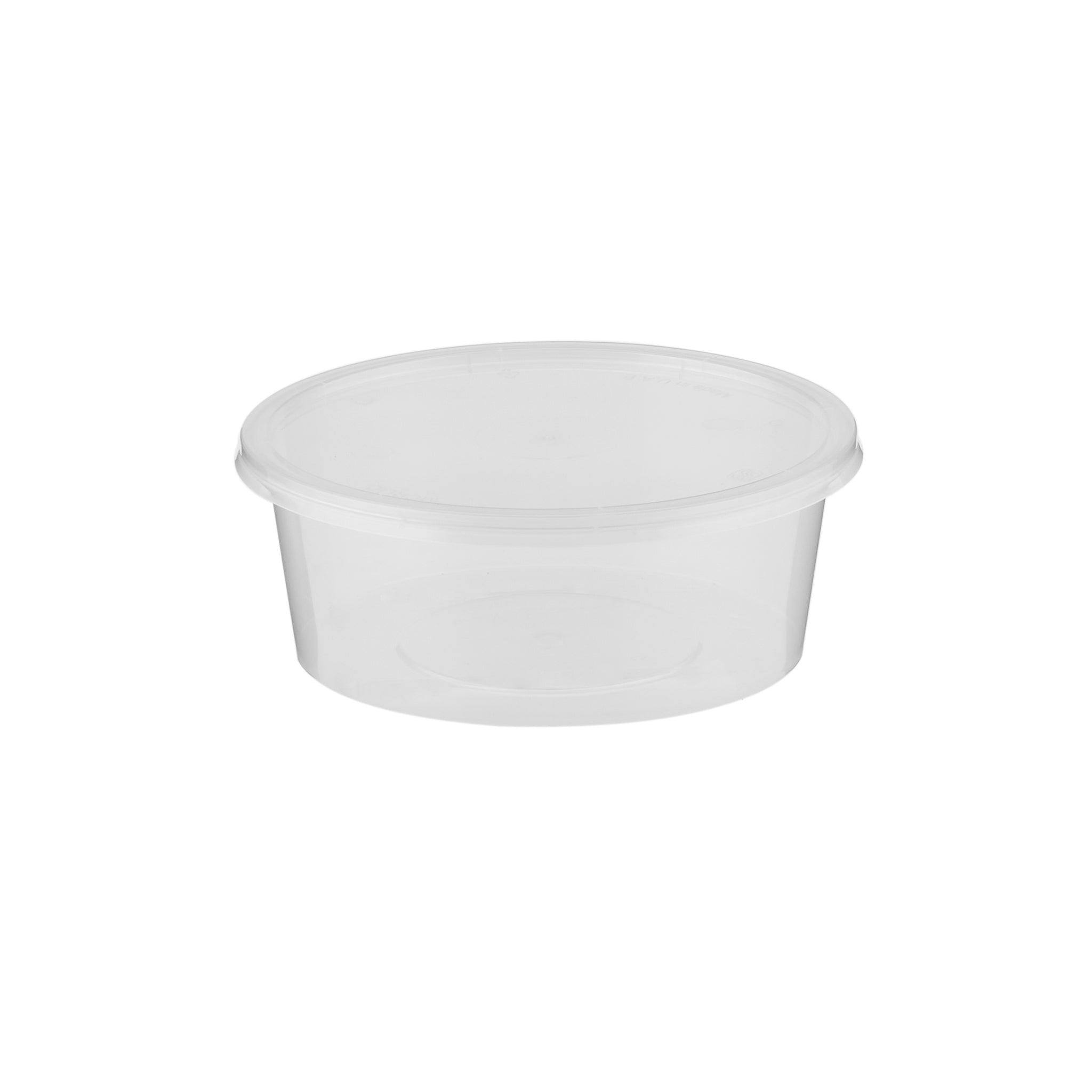 500 Pieces Clear Round Microwavable  Container 250 ml Base + Lid