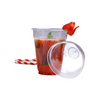 1000 Pieces Dome Lid For Pet Juice Cup , With Hole - hotpack.bh