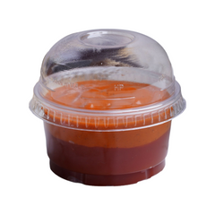 1000 Pieces Clear Portion Cup 78 mm Diameter + Lid 4 Oz