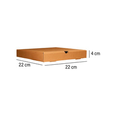 Brown Pizza Box, Small | 220*220 mm | 100 pieces - Hotpack Bahrain