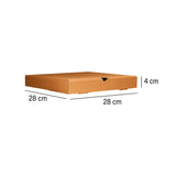 Brown Pizza Box, Medium | 280*280 mm | 100 pieces - Hotpack Bahrain