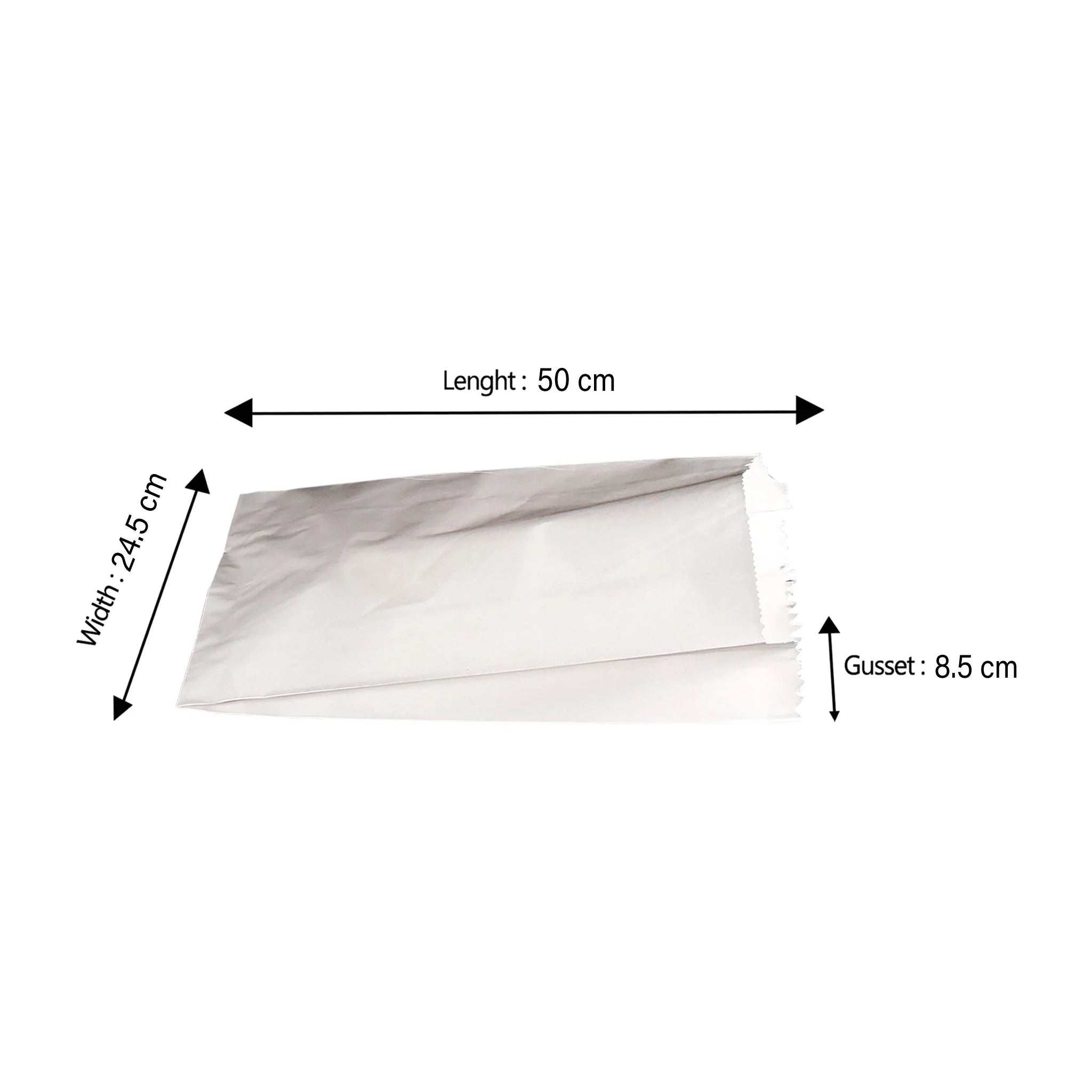 Flat Bottom White Paper Bag No-4 10 Kg