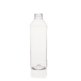 1000 ml, Plastic Square Bottle With Black Cap - Hotpack Bahrain 