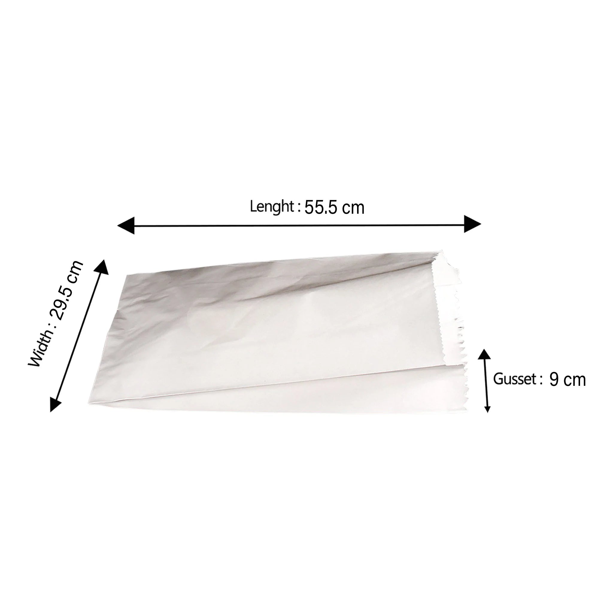 Flat Bottom White Paper Bag No-5 4 Kg