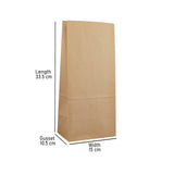 500 Pieces Brown Square Bottom Paper Bags