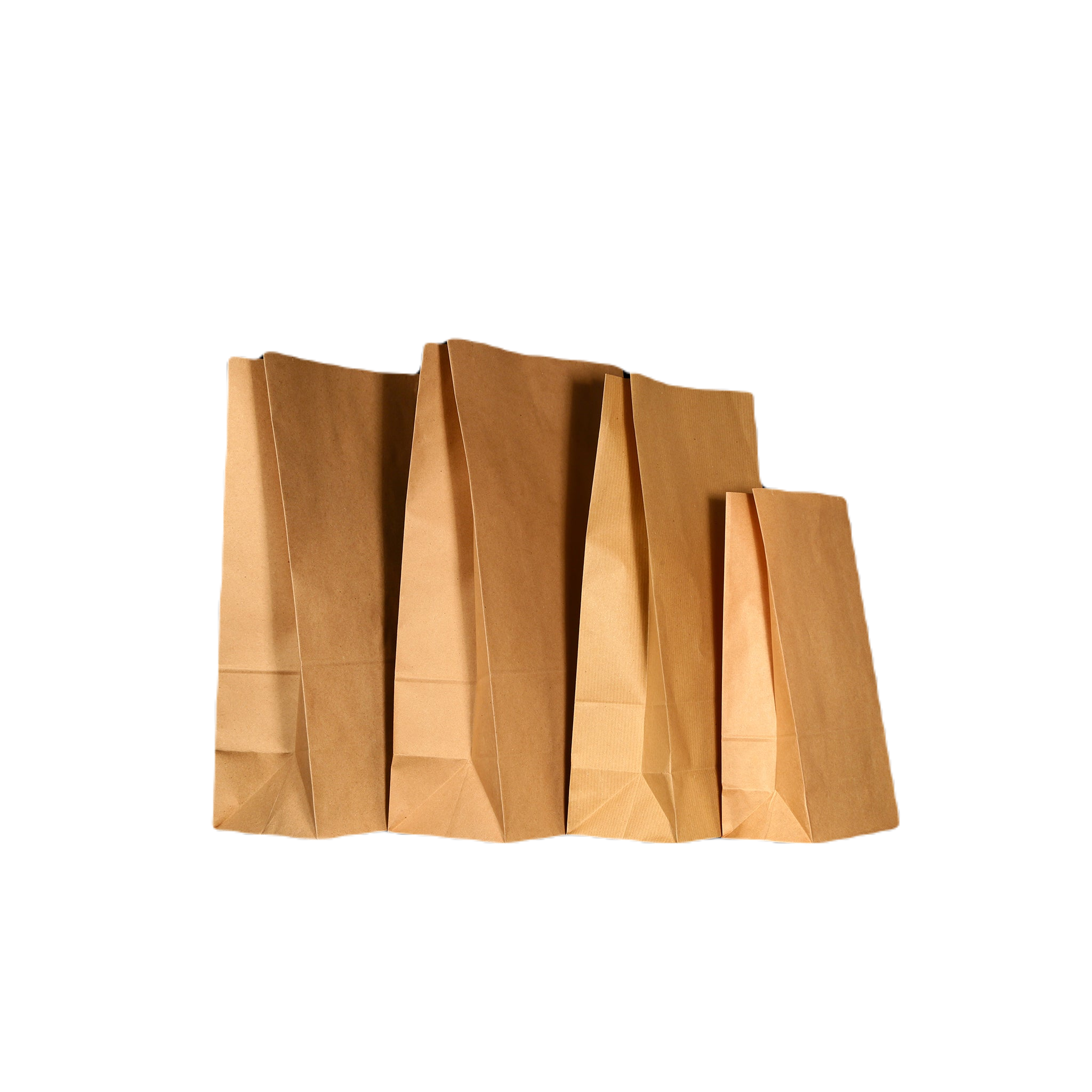 500 Pieces Square Bottom Brown Paper Bag - 23*13*38 cm - hotpack.bh