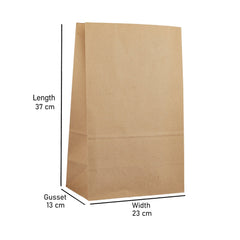 500 Pieces Brown Square Bottom Paper Bags