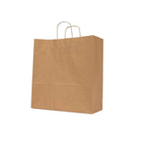 250 Pieces Paper Bag Brown Twisted Handle 34*18*33.5 Cm - hotpack.bh