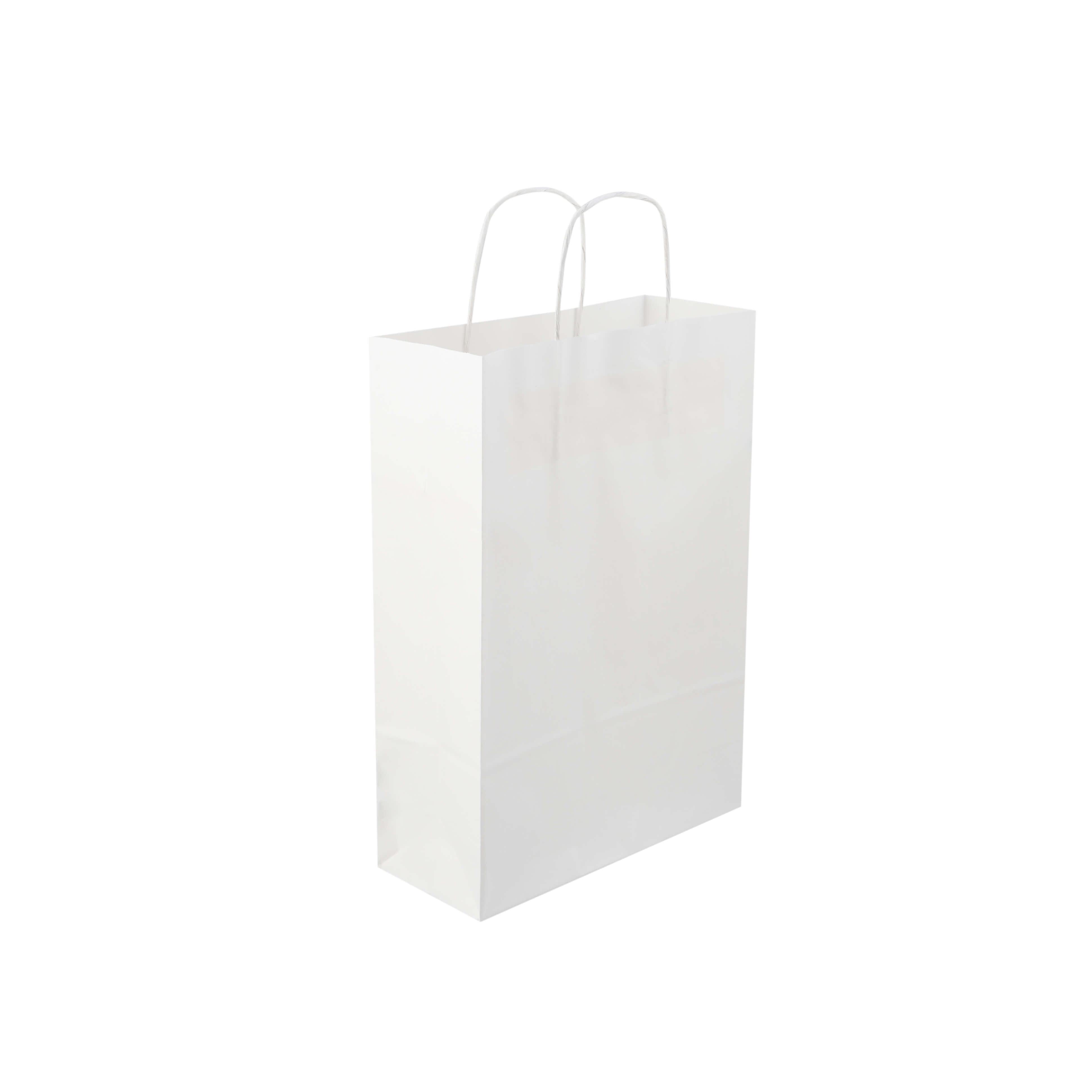250 Pieces White Twisted Handle Paper Bag