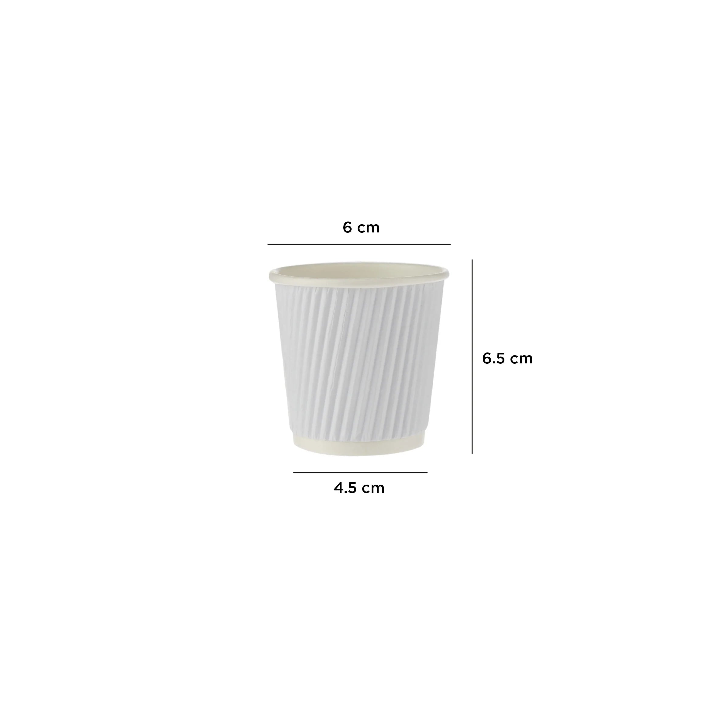 1000 Pieces White Ripple Cup 4 OZ (120ML)