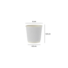 1000 Pieces White Ripple Cup 4 OZ (120ML)