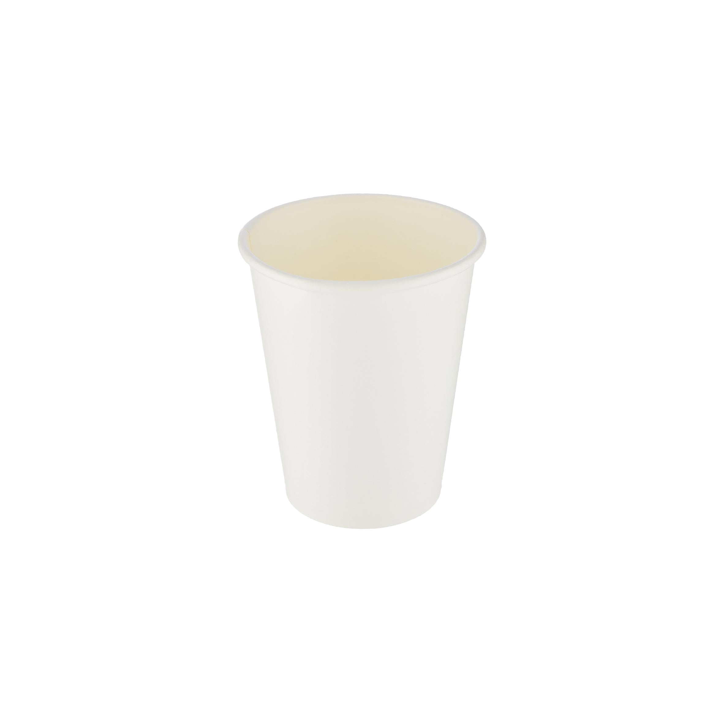 White Single Wall Paper Cup, 8 Oz (236 ml)| 1000 Pieces - Hotpack Bahrain