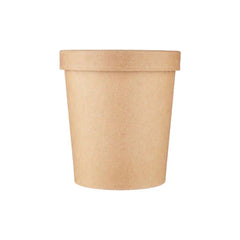 16 Oz Kraft Paper Noodle Bowl With Lid | 250 Pieces- Hotpack Bahrain