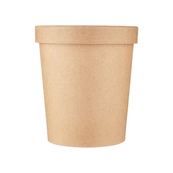 32 Oz Kraft Paper Noodle Bowl With Lid | 250 Pieces- Hotpack Bahrain