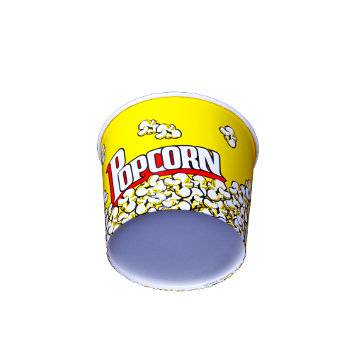150 Pieces Round Popcorn Tub 130 Oz - hotpack.bh