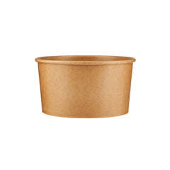 32 Oz Kraft Paper Salad Bowl + PET Lid| 360 Pieces - Hotpack Bahrain