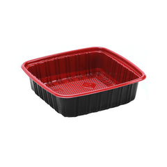 Red & Black Base + Lid 650 Ml 300 Sets - Hotpack Bahrain