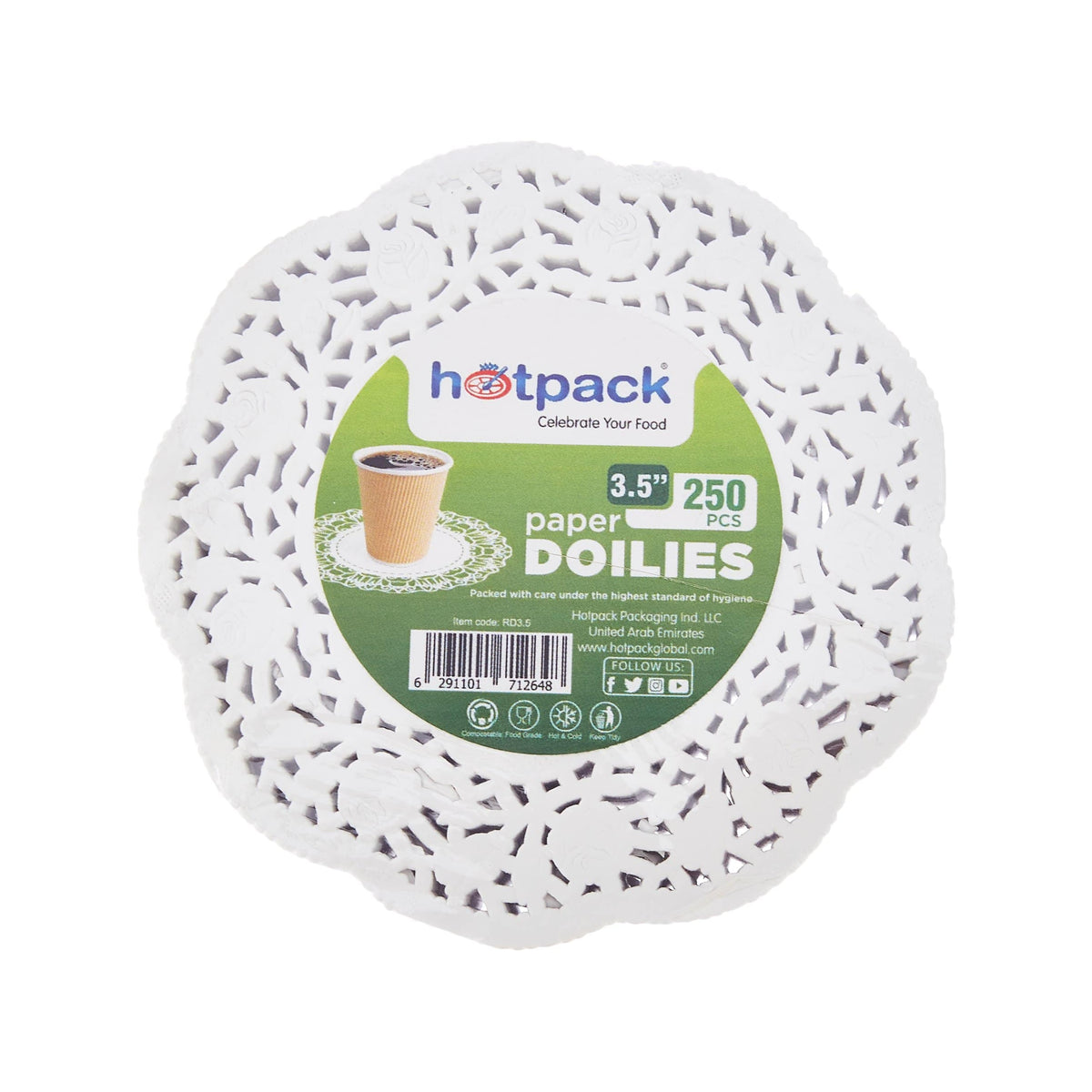 Round Paper Doilies 3.5 inch - Hotpack