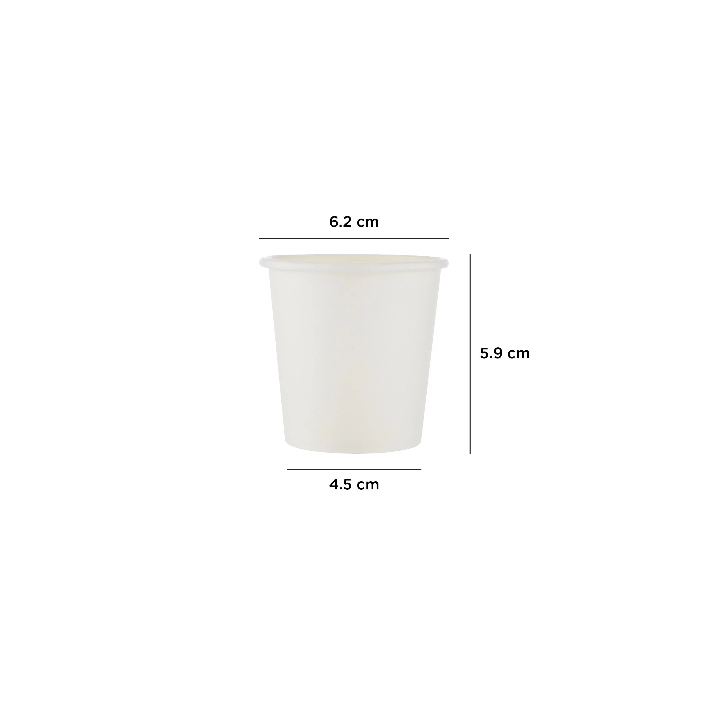 4 Oz (118 ml) Single Wall Paper Cup White| 1000 Pieces- Hotpack Bahrain