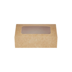 250 Pieces Square Salad Box+ Window 105X105 MM